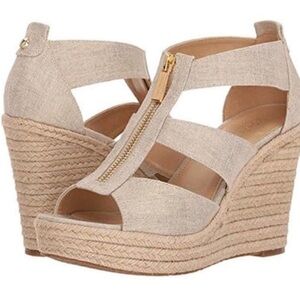 Michael Kors Tan Wedge Sandals
